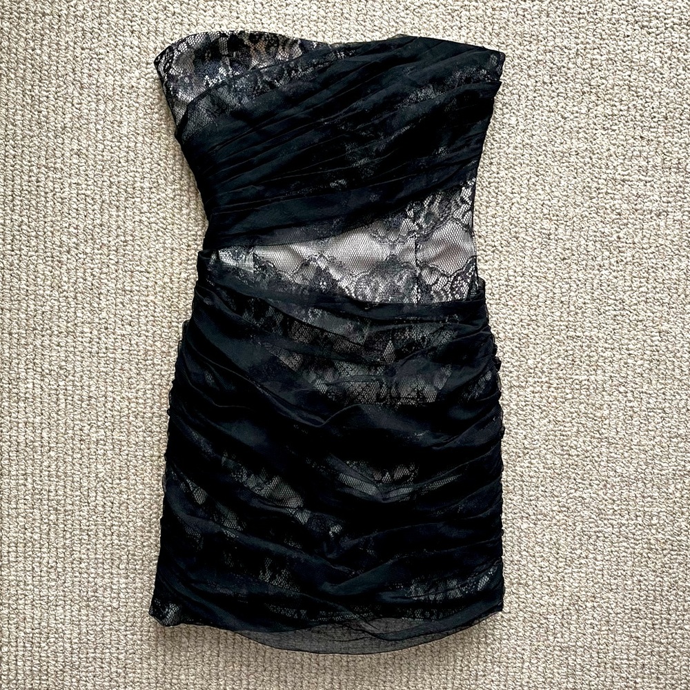 Armani Exchange strapless dress